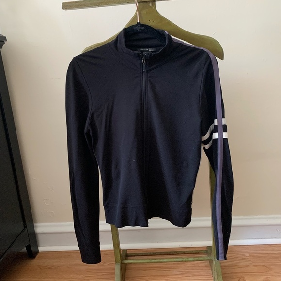 Kenneth Cole Black Full Zip Athleisure Mesh Jacket Size M - Picture 1 of 9